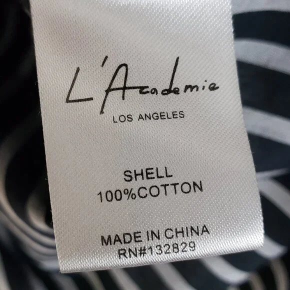 L'Academie The Felix Blouse Striped Bell Cuffs Victorian Modern size S Goth Boho - Picture 9 of 14